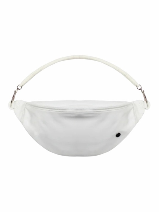 BearPaw Handbags - BearPaw Ivory Nylon Fanny Pack with Coiled Removable Shoulder Strap